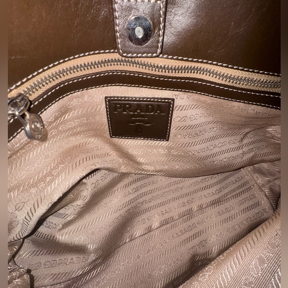Prada Vintage Canvas Leather Tote Bag - Picture 6 of 6